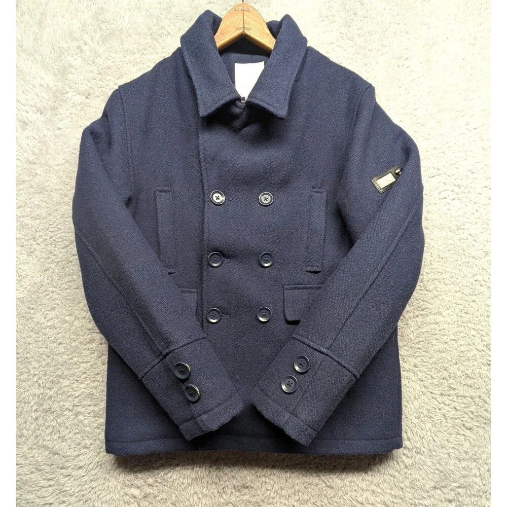 Diesel Peacoat Navy Jacket Wool Blend   Boys 14/16 Women's XS
